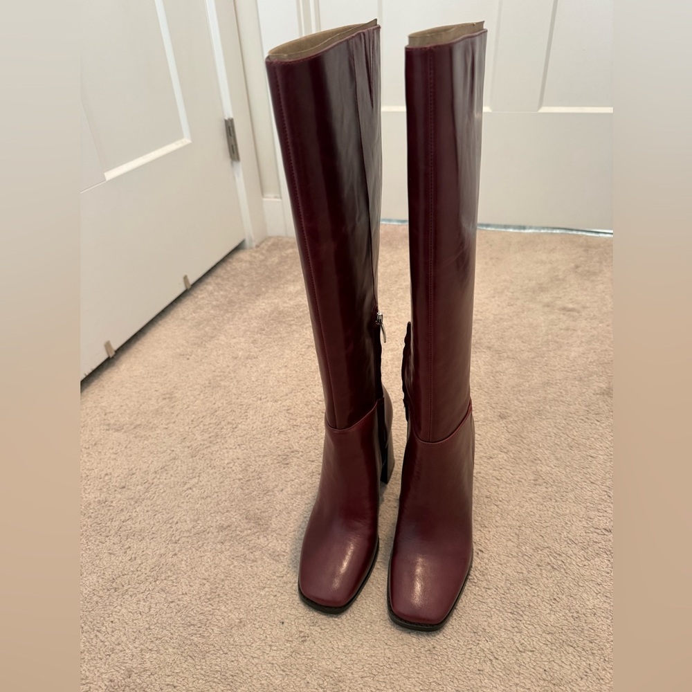Nine West Burgundy Knee High Boots